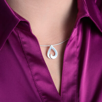 Tropfen Anhänger Silber