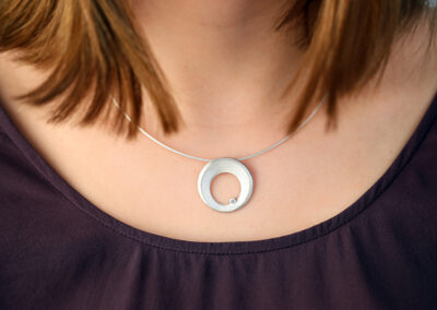 Online-Shop Eva Simon Schmuck Galerie Anhänger rund Topas 925 silber