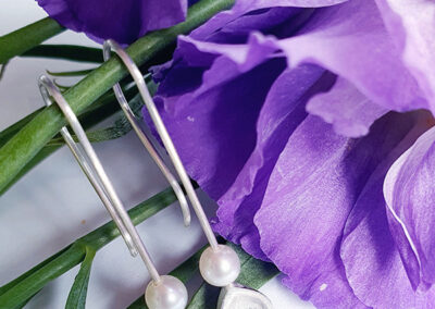 Online-Shop Eva Simon Schmuck Galerie Ohrringe Tropfen Perle 925 silber