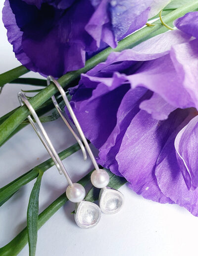 Online-Shop Eva Simon Schmuck Galerie Ohrringe Tropfen Perle 925 silber